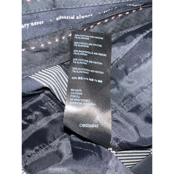 Anthropologie The Essential Slim Trousers  black plaid Pants Size 6 - Picture 8 of 9